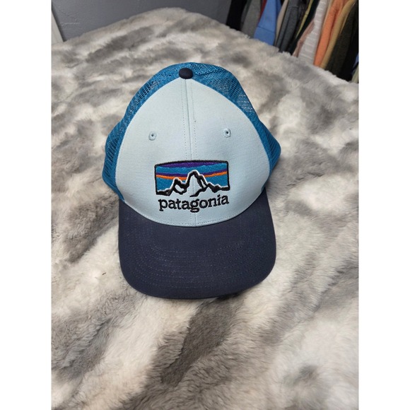 Patagonia Other - Patagonia Logo Trucker Hat Blue Mesh Snapback Baseball Cap